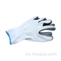 Guantes de seguridad de nitrilo liso anti-aceite de servicio pesado de Hespax